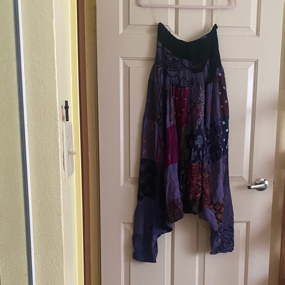 NWT Advance Apparels Purple and Black Patchwork Jumpsuit